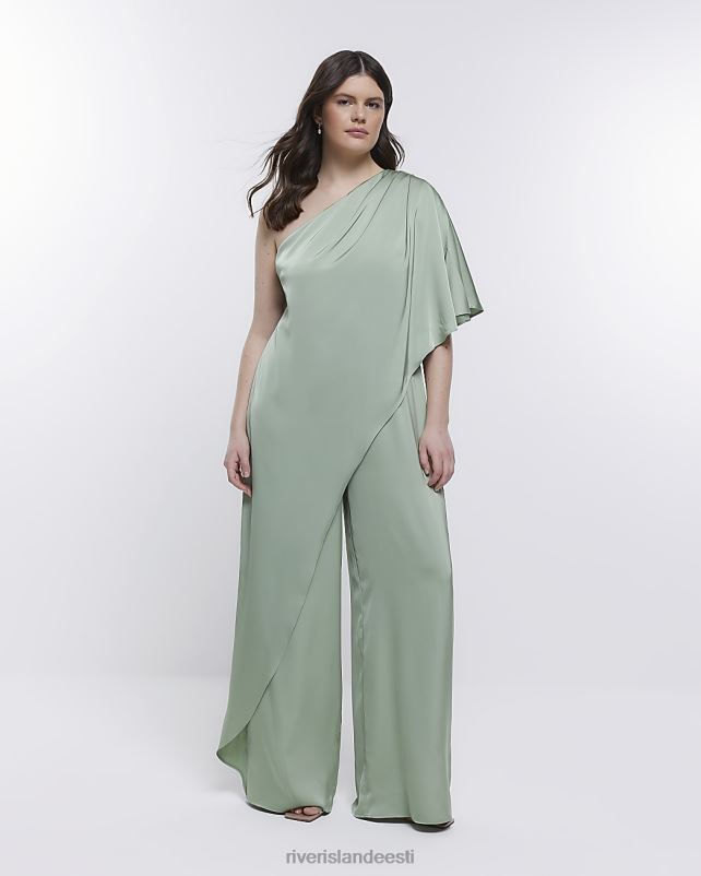 kehakate roheline naised River Island pruutneitsi drapeeritud õlgade kombinesoon 44TLL1875