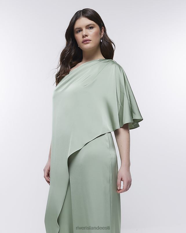 kehakate roheline naised River Island pruutneitsi drapeeritud õlgade kombinesoon 44TLL1875