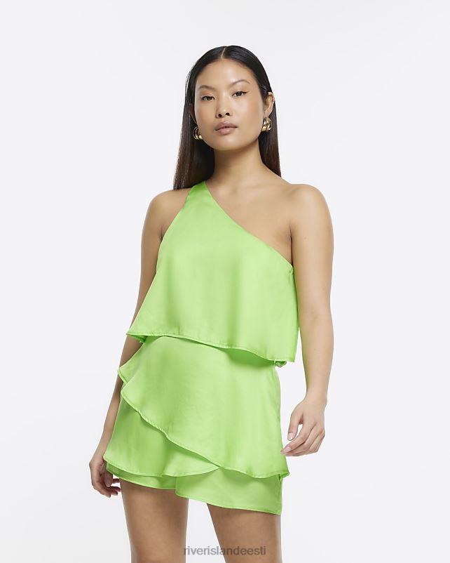 kehakate roheline naised River Island väike ühe õlaga astmeline mänguülikond 44TLL5298