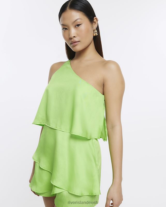 kehakate roheline naised River Island väike ühe õlaga astmeline mänguülikond 44TLL5298