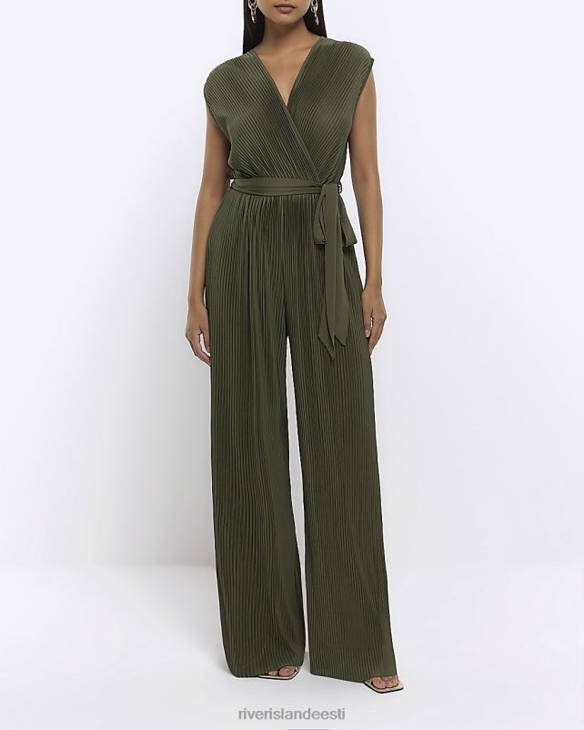 kehakate roheline naised River Island wrap varrukateta kombinesoon 44TLL4666