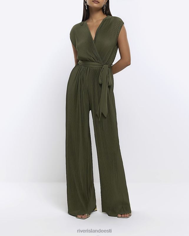 kehakate roheline naised River Island wrap varrukateta kombinesoon 44TLL4666