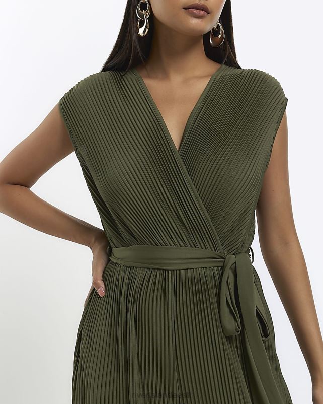 kehakate roheline naised River Island wrap varrukateta kombinesoon 44TLL4666