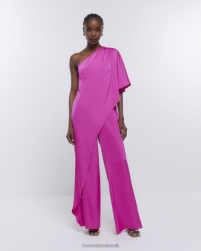 kehakate roosa naised River Island pruutneitsi drapeeritud õlgade kombinesoon 44TLL1879