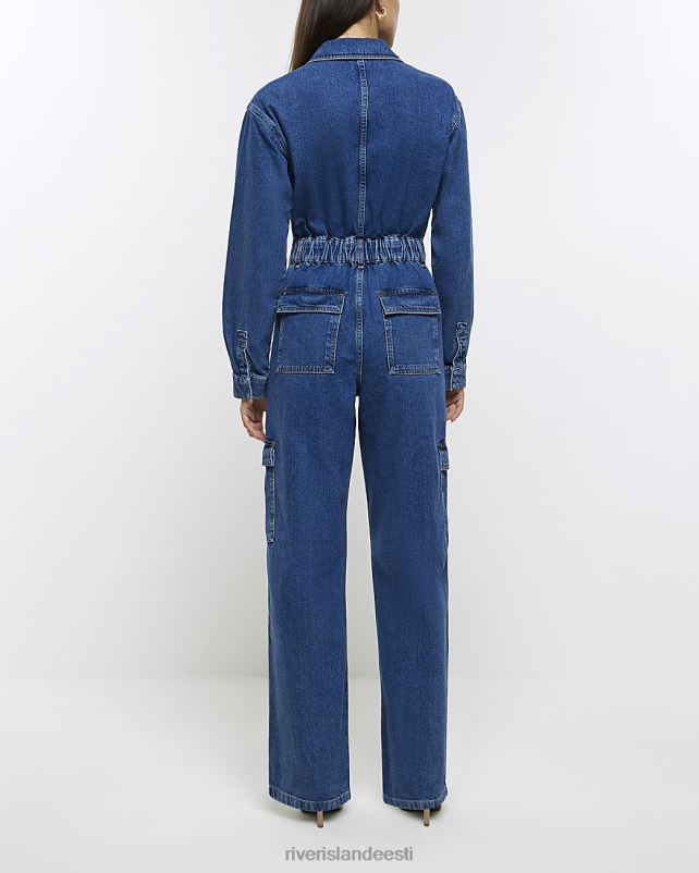 kehakate sinine naised River Island denim utiliidi kombinesoon 44TLL4235