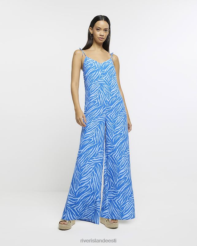 kehakate sinine naised River Island loomamustriga kombinesoon 44TLL1675