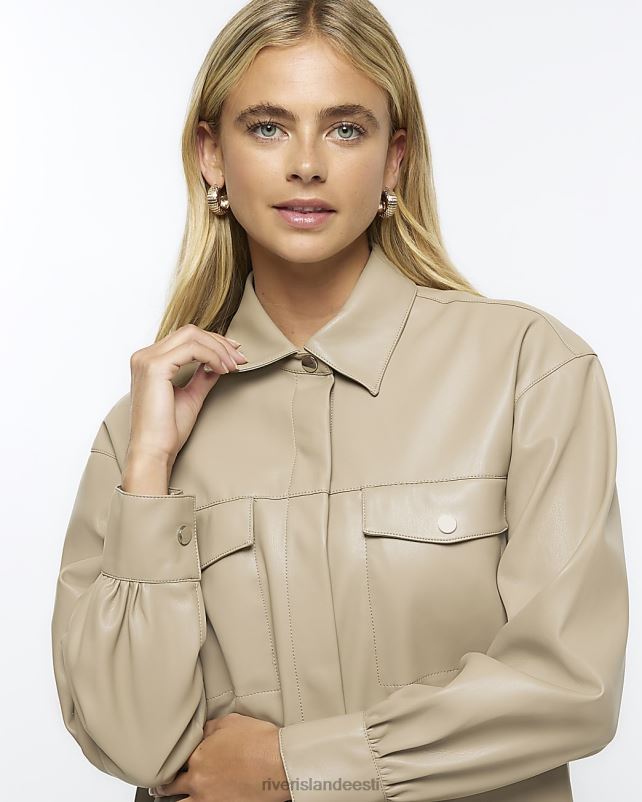 kehakate beež naised River Island kunstnahast jakk 44TLL536