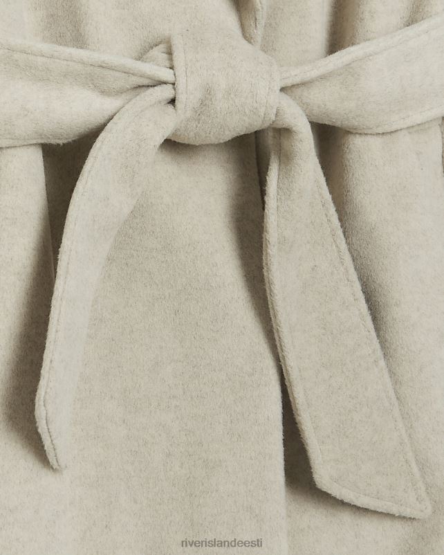 kehakate beež naised River Island vööga õngejadaga mantel 44TLL4253