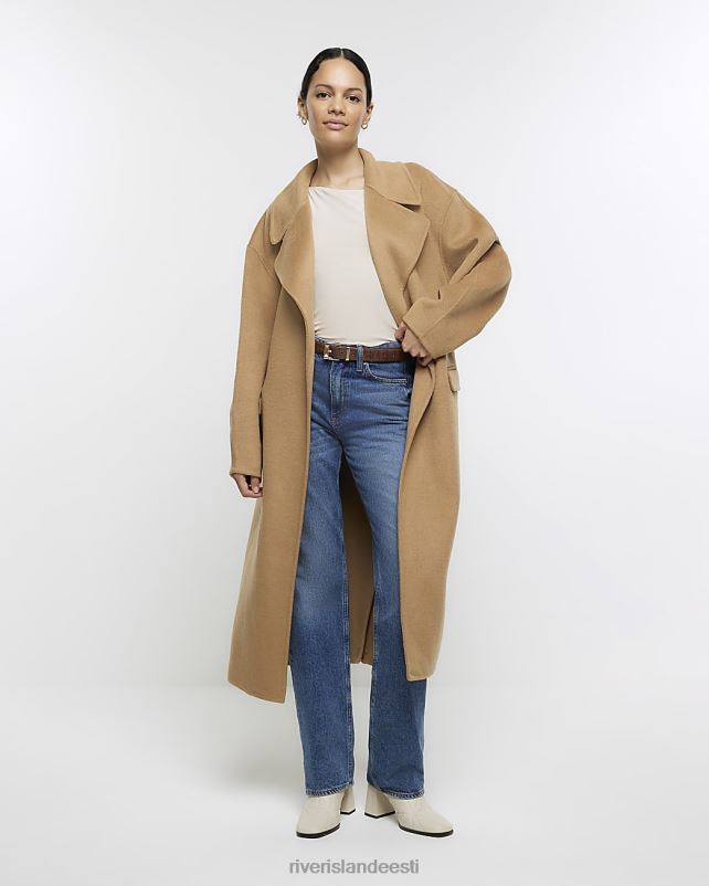 kehakate beež naised River Island villasegu vöömantel 44TLL4005