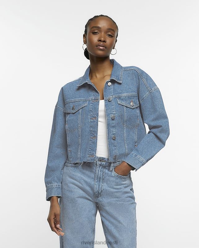 kehakate denim naised River Island kärbitud jope 44TLL1543