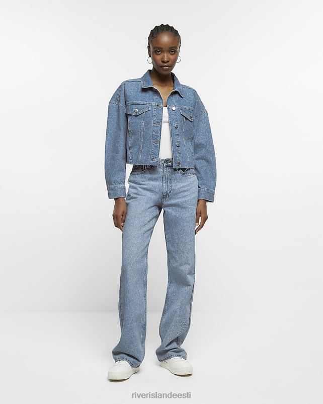 kehakate denim naised River Island kärbitud jope 44TLL1543