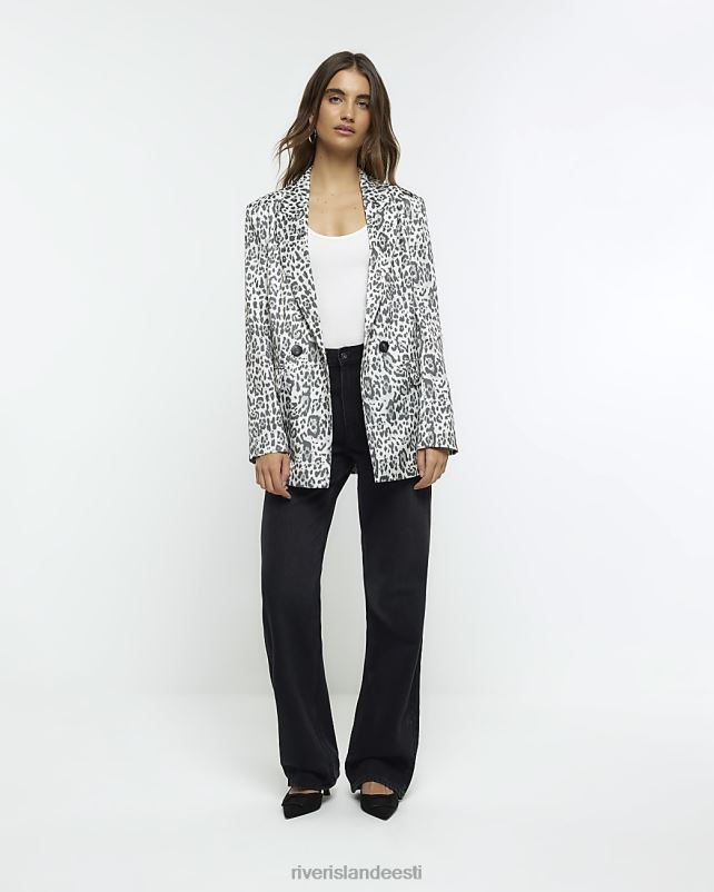 kehakate hall naised River Island loomamustriga bleiser 44TLL3891