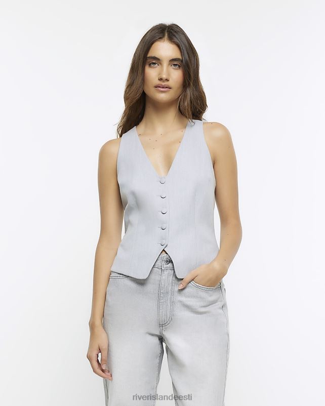 kehakate hall naised River Island nööbiga ees vest 44TLL4168