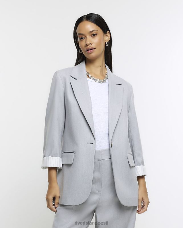 kehakate hall naised River Island rullitud varrukatega bleiser 44TLL203