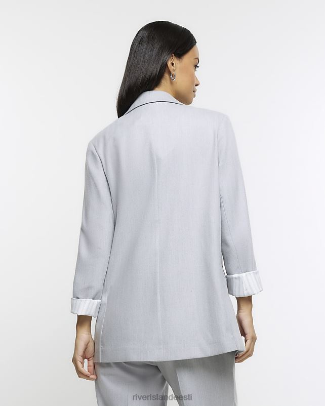 kehakate hall naised River Island rullitud varrukatega bleiser 44TLL203