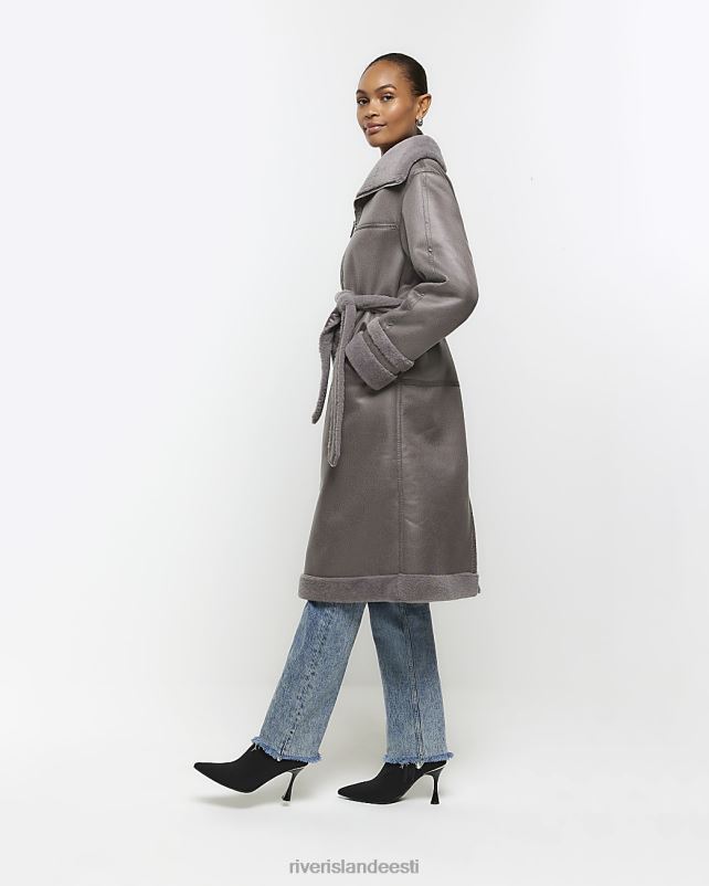 kehakate hall naised River Island suedette vööga õngejada mantel 44TLL3904