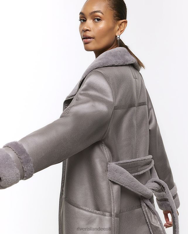 kehakate hall naised River Island suedette vööga õngejada mantel 44TLL3904