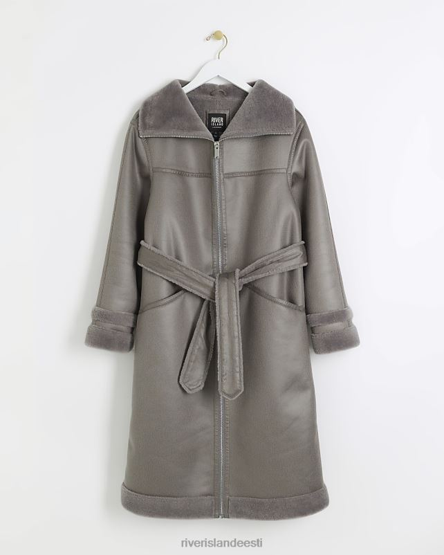 kehakate hall naised River Island suedette vööga õngejada mantel 44TLL3904
