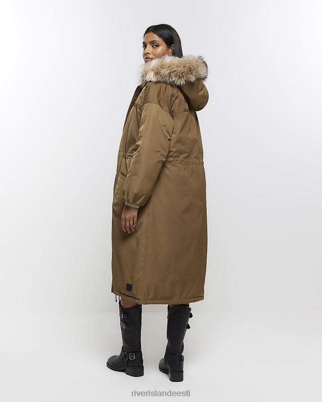 kehakate khaki naised River Island kapuutsiga õngejada parka jope 44TLL606