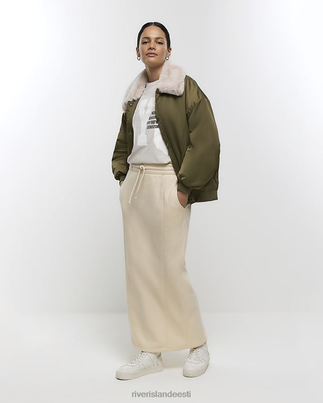 kehakate khaki naised River Island kunstkarusnahast kraega bomber jope 44TLL4183