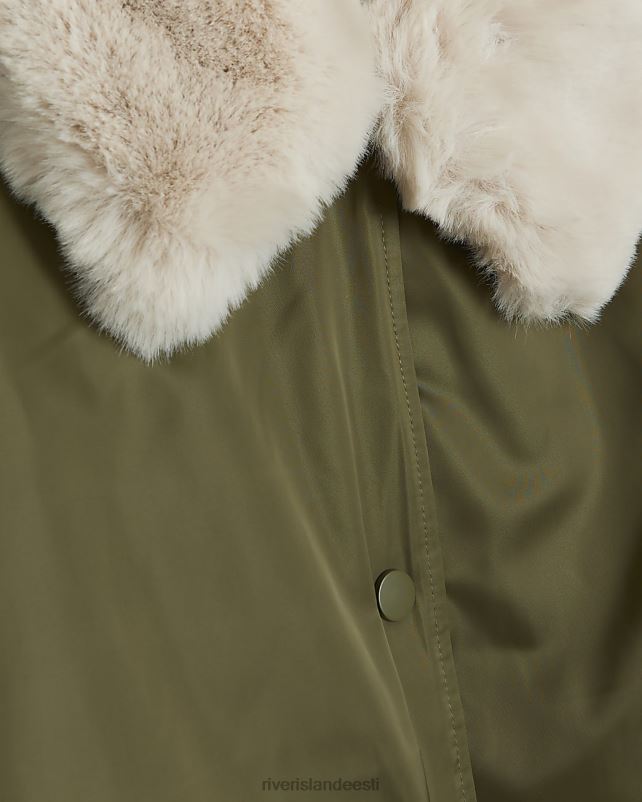 kehakate khaki naised River Island kunstkarusnahast kraega bomber jope 44TLL4183