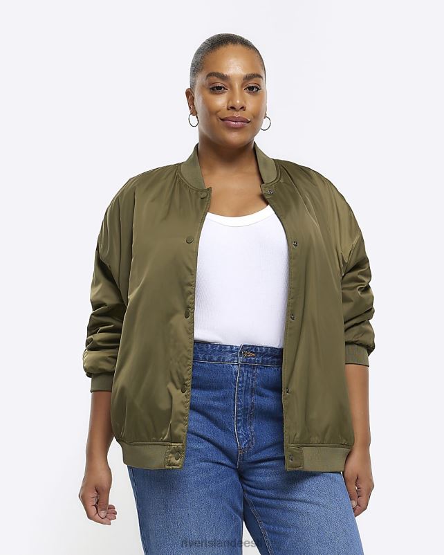 kehakate khaki naised River Island pluss bomber jope 44TLL5097