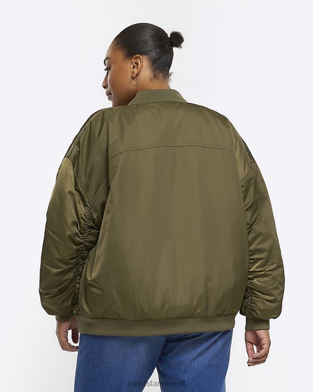 kehakate khaki naised River Island pluss bomber jope 44TLL5097