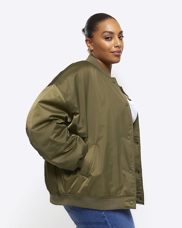 kehakate khaki naised River Island pluss bomber jope 44TLL5097