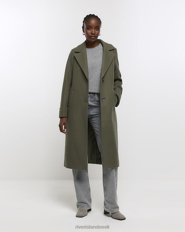 kehakate khaki naised River Island rullvarrukatega õngejada mantel 44TLL4225