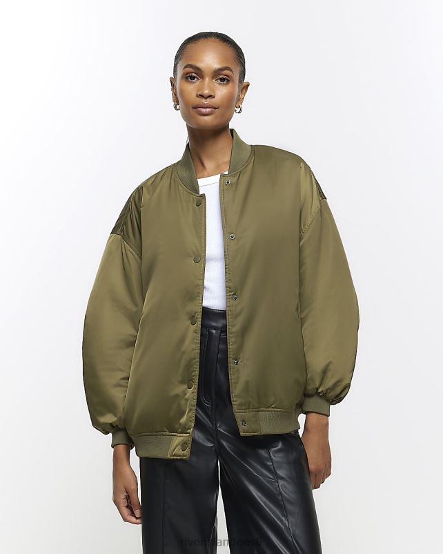 kehakate khaki naised River Island vabaaja bomber jope 44TLL72