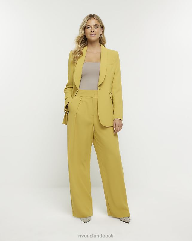 kehakate kollane naised River Island nutikas bleiser 44TLL939