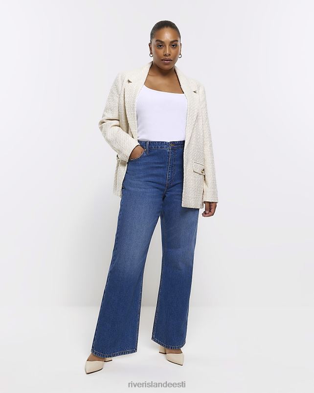 kehakate kreem naised River Island pluss boucle bleiser 44TLL5086