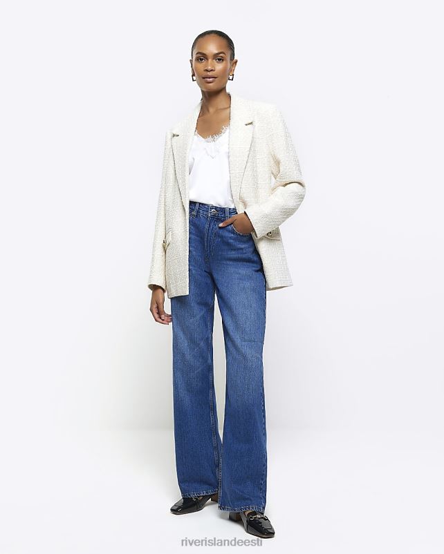 kehakate kreem naised River Island väike boucle bleiser 44TLL5253