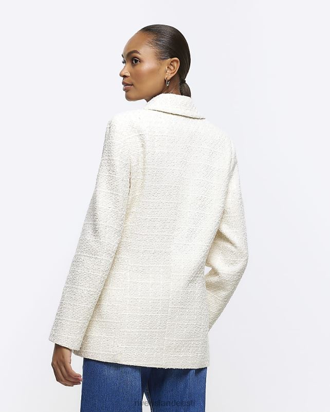 kehakate kreem naised River Island väike boucle bleiser 44TLL5253