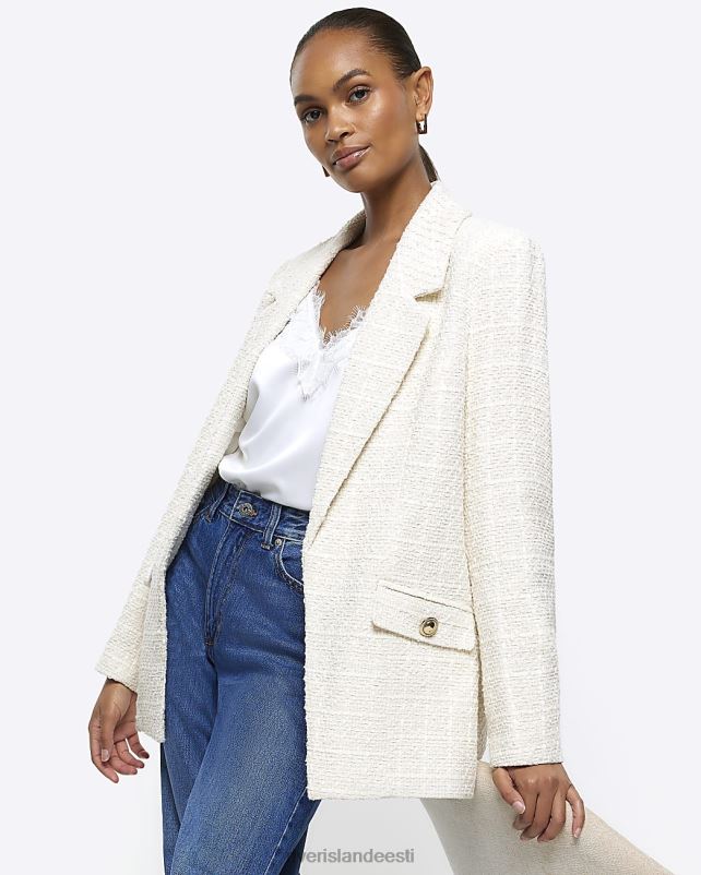 kehakate kreem naised River Island väike boucle bleiser 44TLL5253