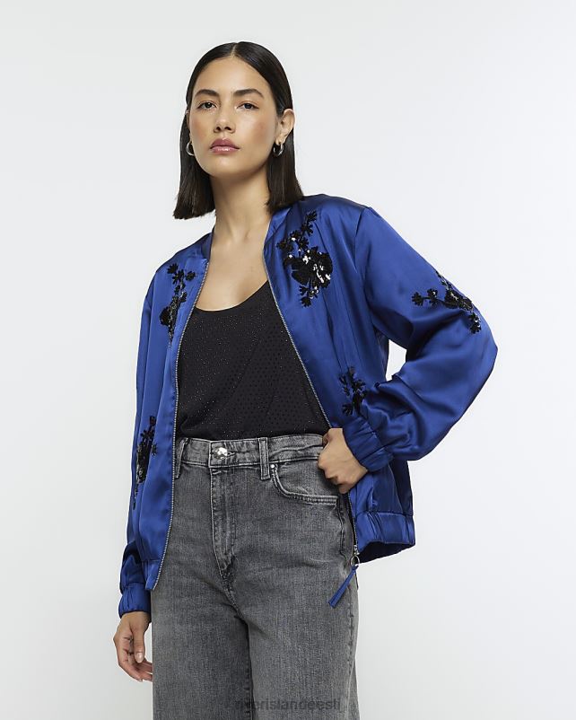 kehakate merevägi naised River Island satiinkaunistusega bomber jope 44TLL3972