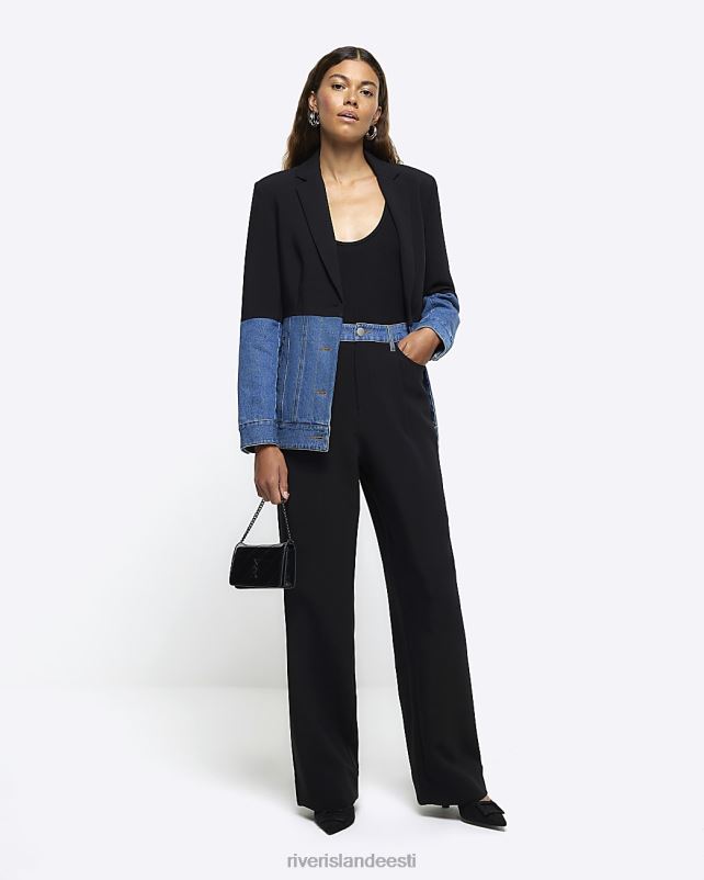 kehakate must naised River Island denim hübriidbleiser 44TLL3717