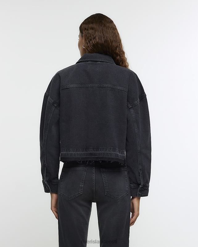 kehakate must naised River Island diamante crop teksajakk 44TLL3984