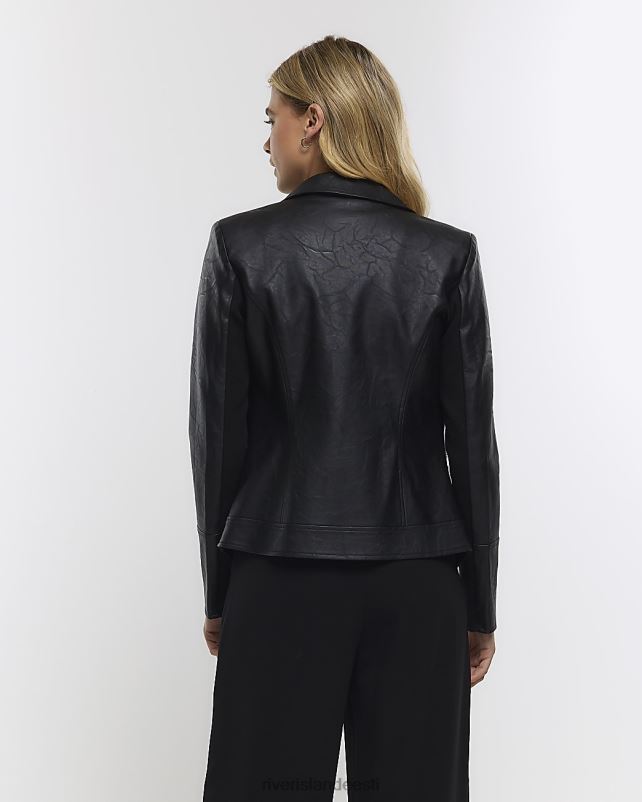 kehakate must naised River Island kunstnahast bleiser 44TLL3746