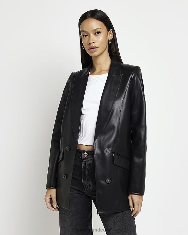 kehakate must naised River Island kunstnahast bleiser 44TLL4784