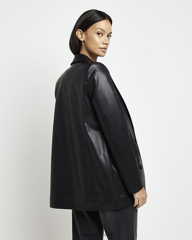 kehakate must naised River Island kunstnahast bleiser 44TLL4784