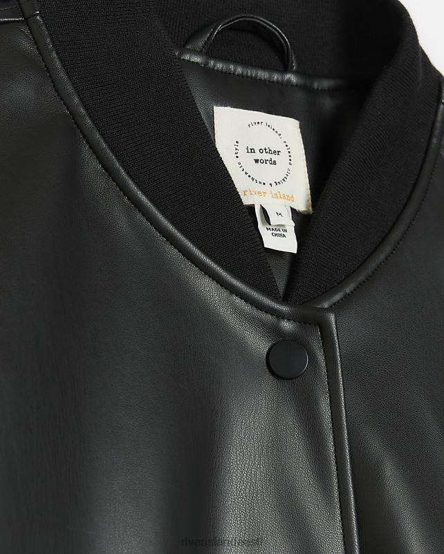 kehakate must naised River Island kunstnahast bomber jope 44TLL4123