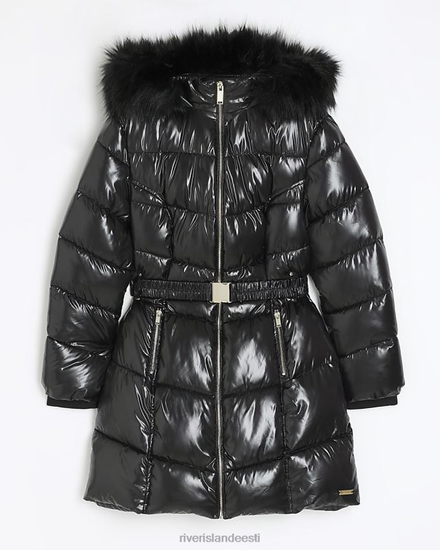 kehakate must naised River Island liibuv polsterdatud jope 44TLL65