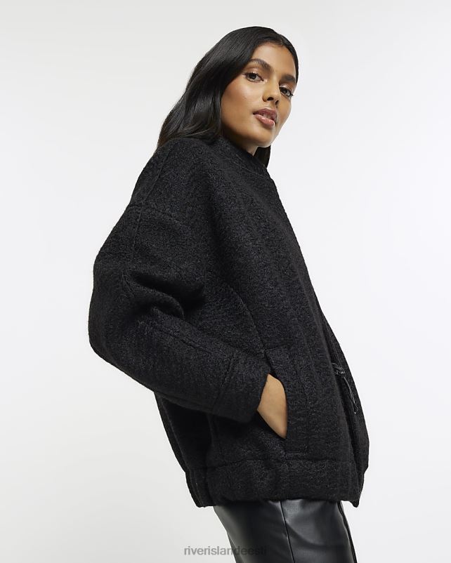 kehakate must naised River Island ülisuur bomber jope 44TLL4179