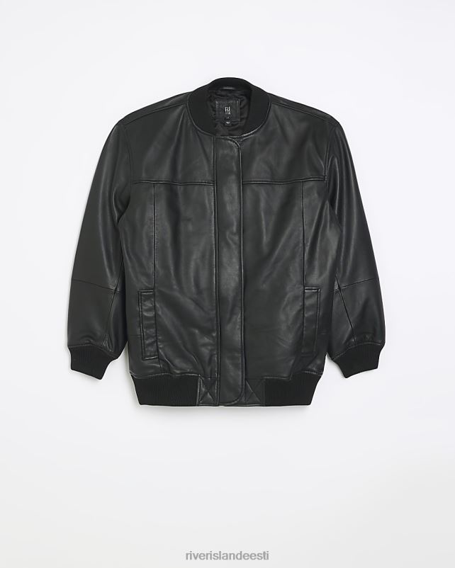 kehakate must naised River Island nahast bomber jope 44TLL4445