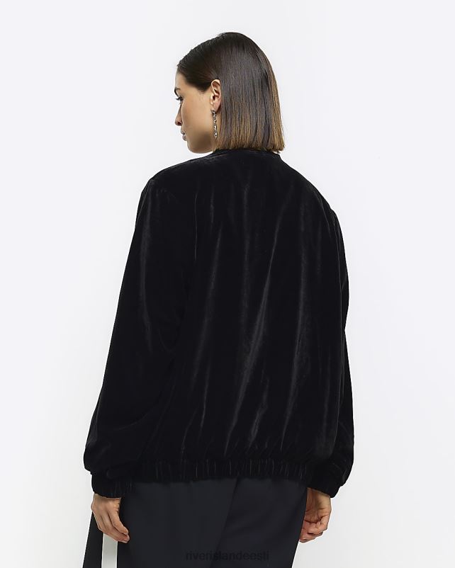 kehakate must naised River Island pluss kaunistusega jakk 44TLL5066