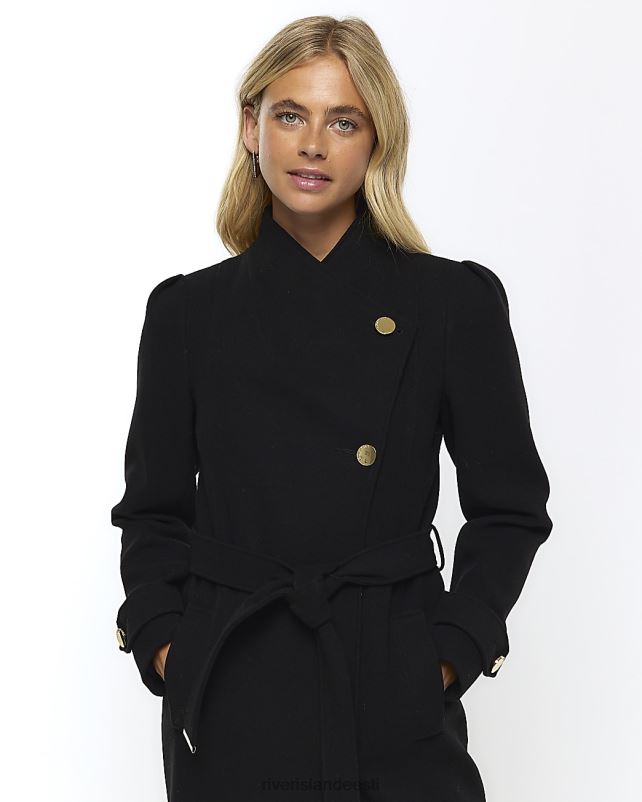 kehakate must naised River Island ära kukkuma ümbrismantel 44TLL53