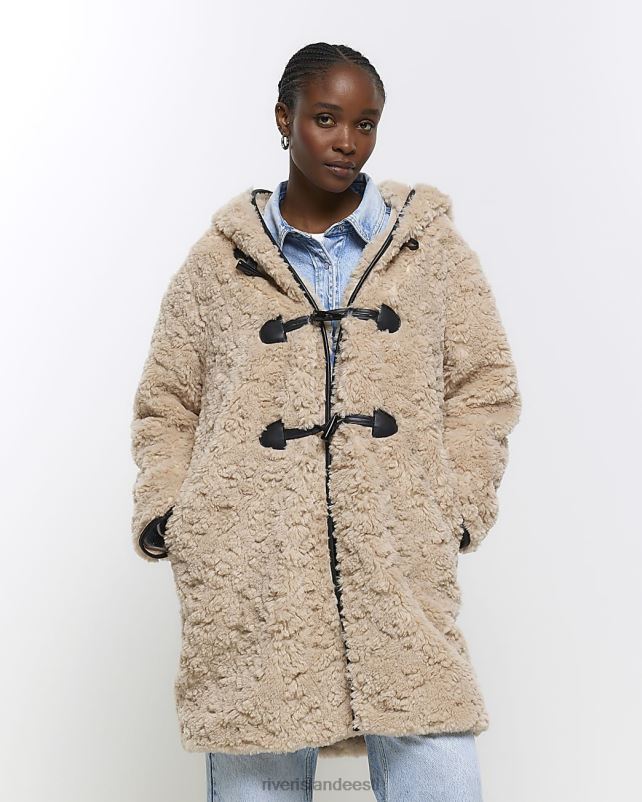 kehakate pruun naised River Island borg duffle mantel 44TLL412