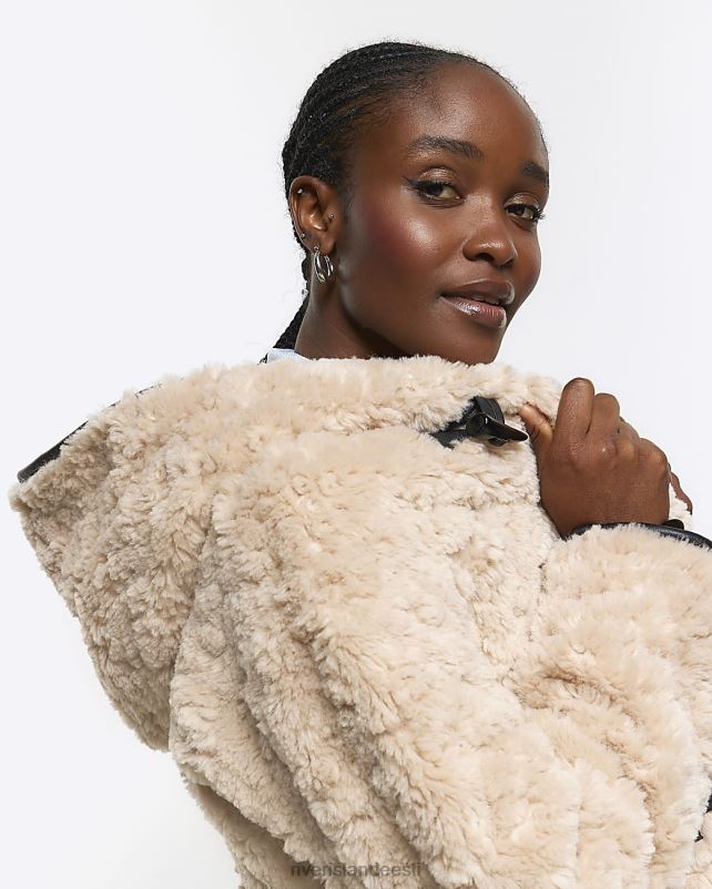 kehakate pruun naised River Island borg duffle mantel 44TLL412