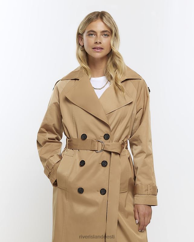 kehakate pruun naised River Island kahe rinnaga trentšmantel 44TLL4447